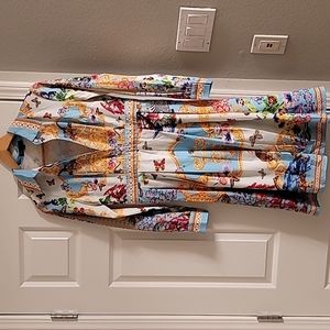 Divabby Women's floral and animal pleated dress, Size small